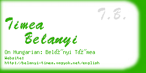 timea belanyi business card